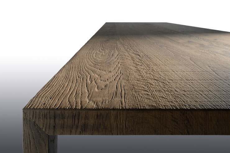 Wood veneer - Tense table by MDF Italia at Salone del Mobile Milan
