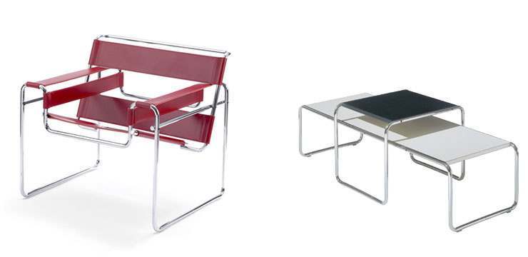 Wassily chair and Laccio tables Knoll International Aram Store