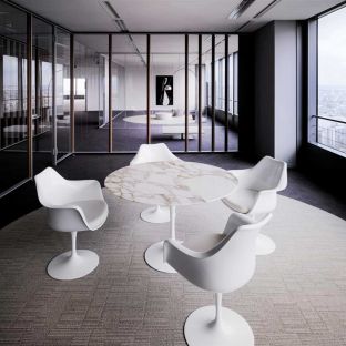 Saarinen Round Table - Arabescato Marble